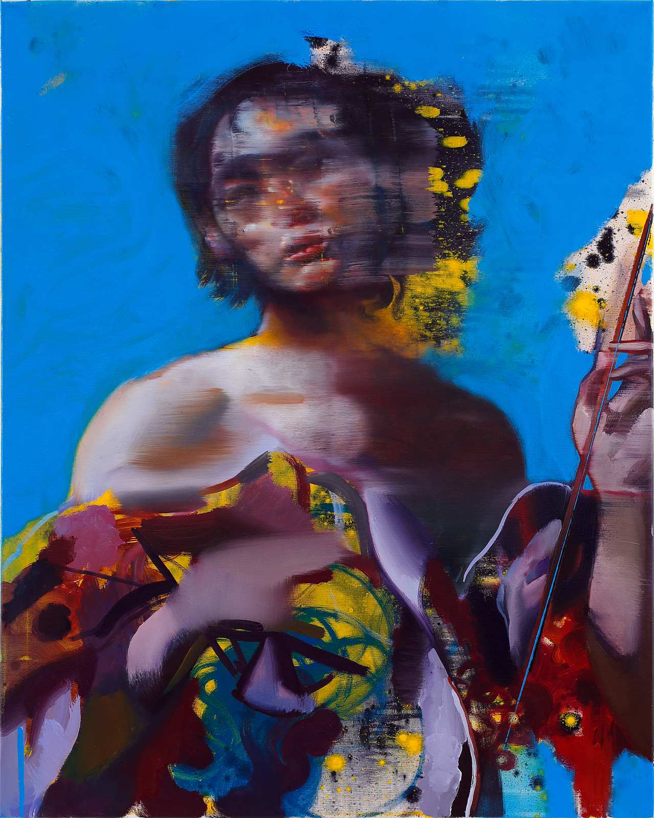 Sad Saint,Painting by Rayk Goetze