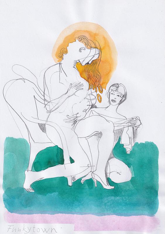 Funky Town, Painting by Rayk Goetze