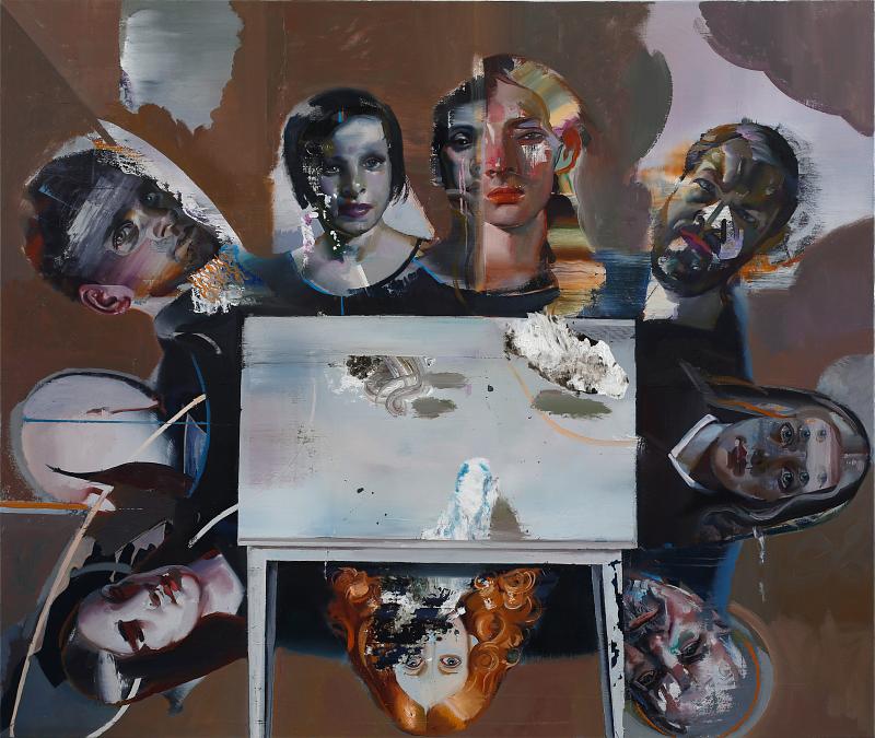 Hauptquartier (HeadQuarter), Painting by Rayk Goetze