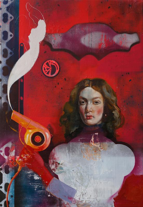 Die Agentin, Painting by Rayk Goetze
