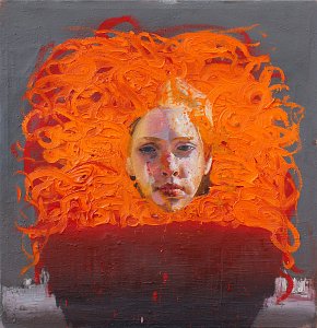 Firehead,Painting by Rayk Goetze