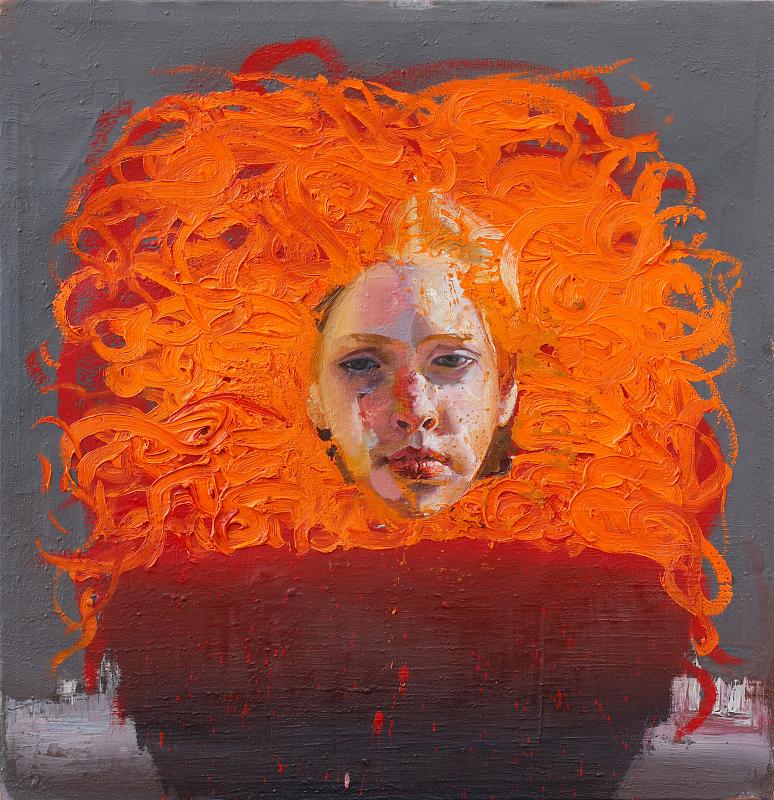 Firehead, Painting by Rayk Goetze