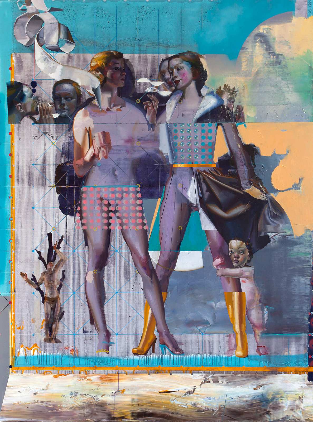 Stille Post,Painting by Rayk Goetze