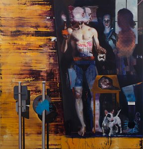 Kommentar 2,Painting by Rayk Goetze