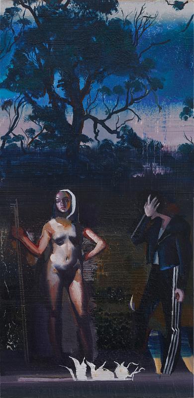 Unterredung, Painting by Rayk Goetze