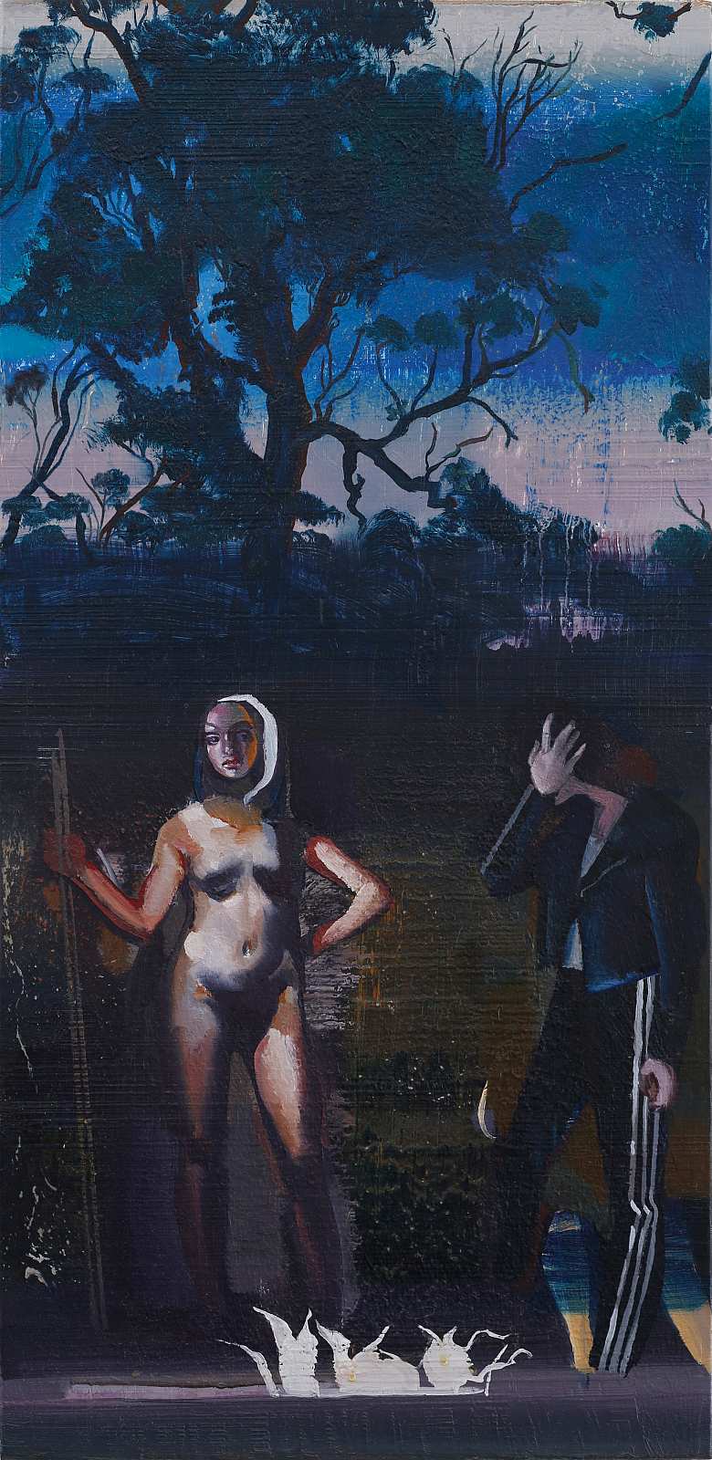 Unterredung,Painting by Rayk Goetze